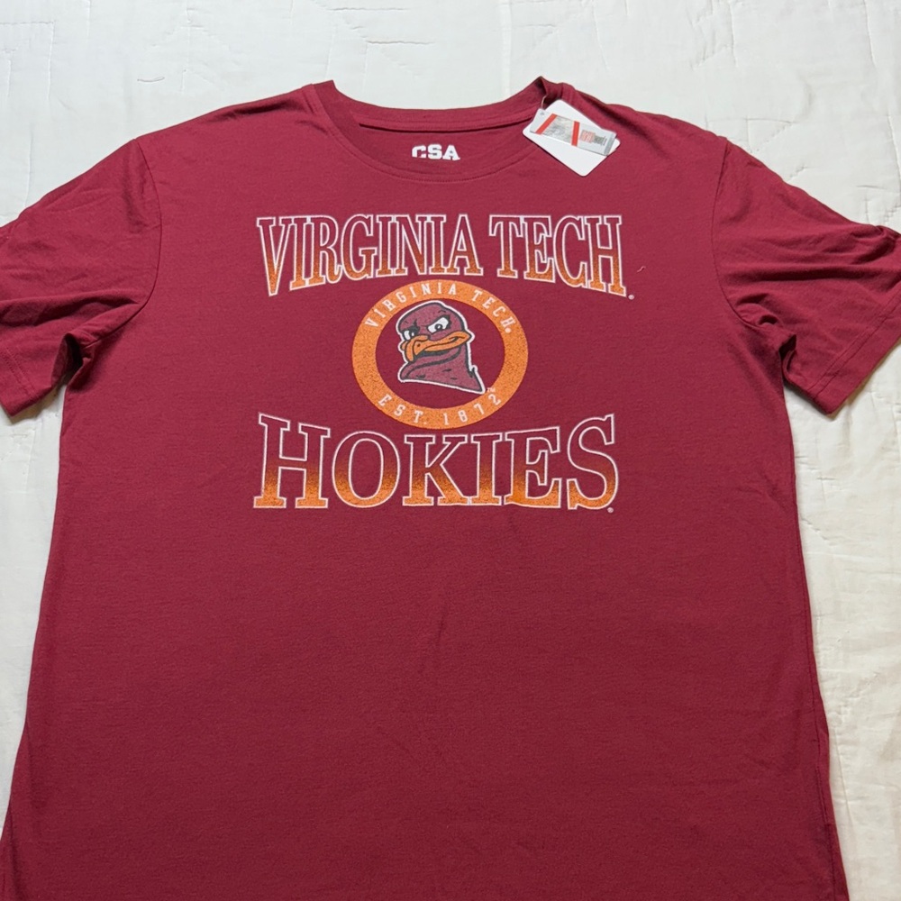 NCAA CSA Virginia Tech Hokies Classic Maroon Graphic T-Shirt NWT